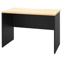 【法人限定/車上渡し】アール・エフ・ヤマカワ プラン木製デスク W1000×D600 ナチュラル×ブラック脚 RFPD-1060NA-BL（直送品）