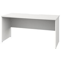 【法人限定/車上渡し】アール・エフ・ヤマカワ プラン木製デスク W1400×D600 ホワイト×ホワイト脚 RFPD-1460WH-WL（直送品）