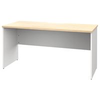 【法人限定/車上渡し】アール・エフ・ヤマカワ プラン木製デスク W1400×D600 ナチュラル×ホワイト脚 RFPD-1460NA-WL（直送品）