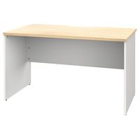 【法人限定/車上渡し】アール・エフ・ヤマカワ プラン木製デスク W1200×D700 ナチュラル×ホワイト脚 RFPD-1270NA-WL（直送品）