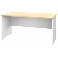 【法人限定/車上渡し】アール・エフ・ヤマカワ プラン木製デスク W1400×D700 ナチュラル×ホワイト脚 RFPD-1470NA-WL（直送品）