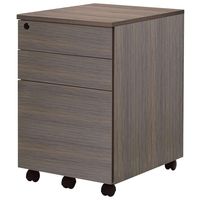 イオスコレクション 【法人限定/車上渡し】アール・エフ・ヤマカワ ワークデスクII3段ワゴン ウォルナット GZWCA2-3DM 1個（直送品）