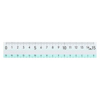 レイメイ藤井 直線定規 ヨクミエルーラー 15cm グリーン APJ1368M 1セット(1個×10)（直送品）