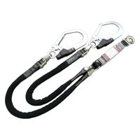 ポリマーギヤ フルハーネス用ランヤードロープ式WZAENCー8D 伸縮ロープ ダブルランヤード 1100100003558 1本（直送品）