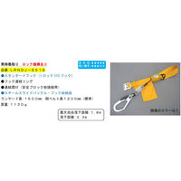 ポリマーギヤ 胴ベルト型ランヤード巻取り式常時巻取り LRNDJーS51S ロック機構あり 黒 1100100003571 1本（直送品）