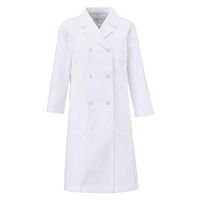 大丸白衣 レディース長袖ダブル診察衣 ホワイト L N605 1枚（直送品）