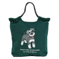 センバドー アニマル刺繍コードトート シュナウザー 623-7736 1個（直送品）