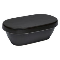 佐治陶器 おひつ オーバル型 800ml ブラック 419378 1個（直送品）