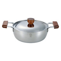 玉虎堂製作所 両手鍋 22cm マット仕様 BENRI鍋 ステンレス製 日本製 427083 1個（直送品）