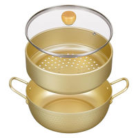 和平フレイズ 蒸し器 2段 24cm IH対応 hocona ガラス蓋付き 蒸し鍋 両手鍋 488472 1個（直送品）