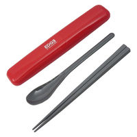 イエロースタジオ 箸&スプーンコンビセット 25EDGE レッド 490797 1個（直送品）
