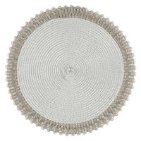 ルークラン ランチョンマット アプリクス ラウンドナチュレ ブルーグレー 494737 1個（直送品）