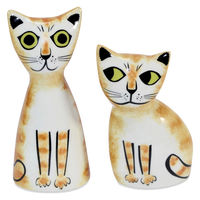 Hannah Turner 調味料入れ 塩コショウ入れ アニマル CatGingerTabby 424023 1個（直送品）