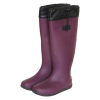 朝倉商会 ポケッタブルレインブーツ Sサイズ 携帯用収納袋付き パープル 397119 1個（直送品）