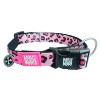 ルークラン 首輪 大型犬 L マックス&モーリー 迷子札 犬 レオパードピンク 437619 1個（直送品）