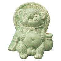 ヤマ庄陶器 置物 Tanutanu 信楽焼 たぬき オスグリーン 472189 1個（直送品）