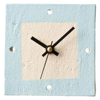 ヤマ庄陶器 置時計 Clay 信楽焼 ブルー 472196 1個（直送品）