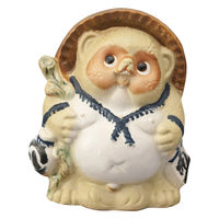 ヤマ庄陶器 置物 ReTanuki 信楽焼 たぬき グリーン 472204 1個（直送品）