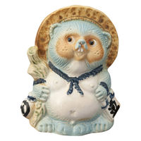 ヤマ庄陶器 置物 ReTanuki 信楽焼 たぬき ブルー 472208 1個（直送品）