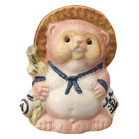 ヤマ庄陶器 置物 ReTanuki 信楽焼 たぬき ピンク 472209 1個（直送品）