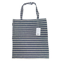 デュプリュス トートバッグ 綿麻ボーダー シンプル バッグ ネイビー 476552 1個（直送品）