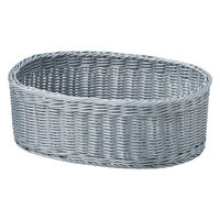 サンリツ かご KLEANE PLUS 洗える 抗菌素材 オーバルアメニティーバスケット L グレー 484891 1個（直送品）