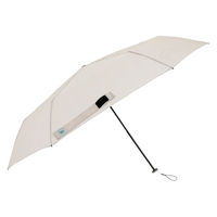 小川 折りたたみ傘 -0& ゼロアンド 軽量ミニ 雨傘 55cm ベージュ 486381 1個（直送品）