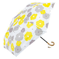 小川 日傘 河馬印本舗 2段 折りたたみ傘 晴雨兼用 手開き式 50cm 花 486407 1個（直送品）