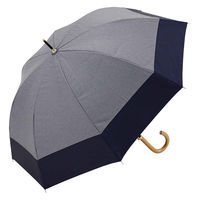 小川 長傘 centelleo 晴雨兼用 ダンガリー バイカラー パラソル 手開き式 50cm C 487441 1個（直送品）