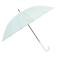 小川 雨傘 長傘 LINEDROPS 16本骨 60cm 手開き式 ミントグリーン 489425 1個（直送品）