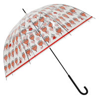 小川 長傘 雨傘 ムーミン クリア アンブレラ 59cm 手開き式 フラワー 489451 1個（直送品）