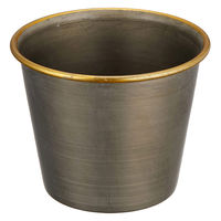 ホワイエ プランター MC円錐ポット 直径10.5×高さ8cm アイアン グレーゴールド 404060 1個（直送品）