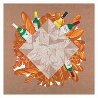 三陽商事 風呂敷 97cm 浅山美里綿二四巾ふろしき パンとワイン 綿100% 日本製 307880 1個（直送品）