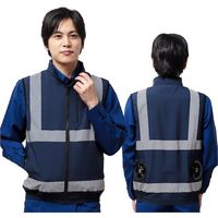 岡潮 空調安全ベスト(ウェアのみ) 30226 ネイビー3L 30226-3L 1着 650-2098（直送品）