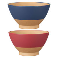 カノー やさしい彩り 飯椀2P るり・あかね 81772 1セット(2個入)（直送品）