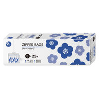 オルディ ジッパーバッグ M(お花) 536504 1セット(25枚入)（直送品）