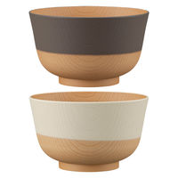 カノー やさしい彩り 丼ぶり2P くるみ・きなり 81777 1セット(2個入)（直送品）