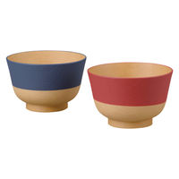 カノー やさしい彩り 汁椀2P るり・あかね 81773 1セット(2個入)（直送品）