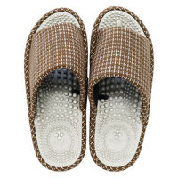 【スリッパ】オクムラ3Dフットリフレクソロジースリッパ M ブラウン 1足（直送品）