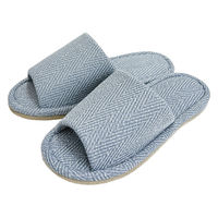 【スリッパ】オクムラSDGs　再生プラスチック繊維スリッパ　外縫い　Ｍ　ブルー 1足（直送品）