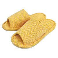 【スリッパ】オクムラSDGs　再生プラスチック繊維スリッパ　外縫い　Ｍ　イエロー 1足（直送品）