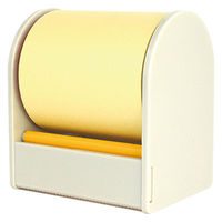 ロルフ シングル ハイスタンダード ディスペンサー付き 50mm幅×10m パステルイエロー 1703-0013-0150（直送品）