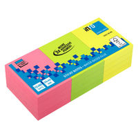 カラーミックス 50×40mm 3色 80枚×12冊入 ブリリアントピンク、ブリリアントグリーン、ブリリアントイエロー 5653-39-PN（直送品）