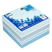 キューブ 75×75mm 4色 400枚入 パステルブルー、ホワイト、アールブルー、ウルトラブルー 5654-70（直送品）