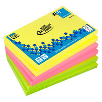 カラーミックス 125×75mm 3色 80枚×6冊入 ブリリアントピンク、ブリリアントイエロー、ブリリアントグリーン 5855-21-PN（直送品）