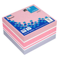キューブ 75×75mm 4色 400枚入 パステルピンク、ホワイト、ブリリアントピンク、バイオレット 5654-69（直送品）