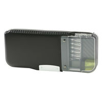 ソニック うかサポ えんぴつチェックα両面筆入 ロック付 ブラック FD-2529-D 1セット(1個×3)（直送品）