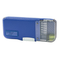 ソニック うかサポ えんぴつチェックα両面筆入 ロック付 ブレイブ ネイビー FD-2543-K 1セット(1個×3)（直送品）