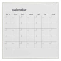 馬印 アルミフレーム 壁掛ホーローホワイトボード カレンダー 610×610 MR22W 1枚（直送品）