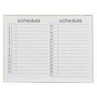 馬印 アルミフレーム 壁掛ホーローホワイトボード スケジュール横罫 610×460 MR2Y 1枚（直送品）